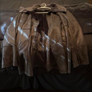 Tribal Women's Dark Brown Faux Fur Utility Jacket